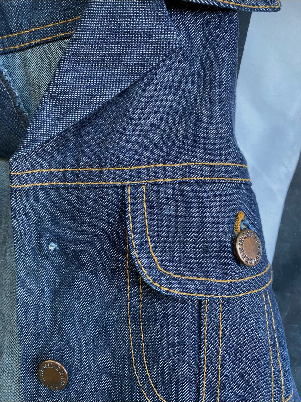 NWT OMO Norma Kamali Dark Denim Dress (or duster jacket). Size 4. - Picture 3 of 7